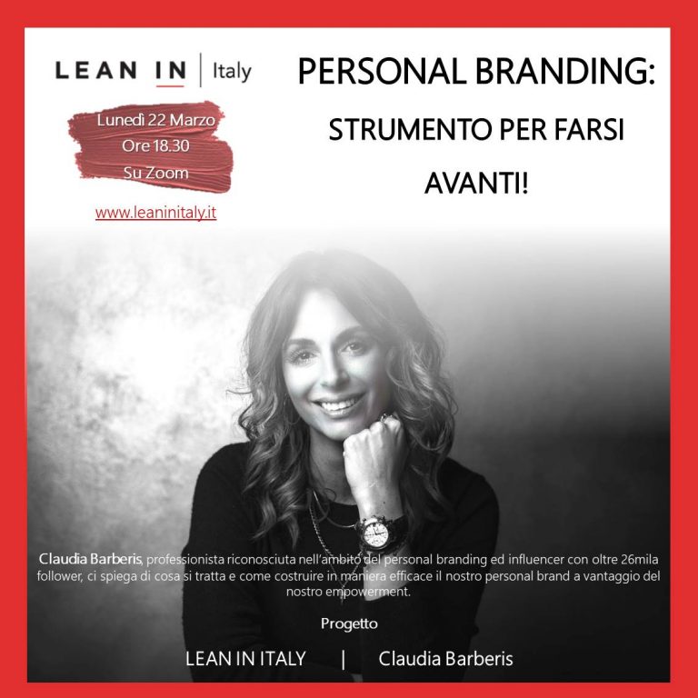 Read more about the article Personal Branding con Claudia Barberis. Uno strumento per farci avanti!